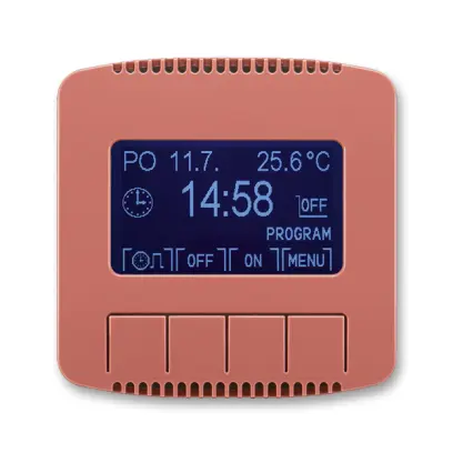 hodiny spínací programovatelné TANGO 3292A-A20301 R2 vřesová červená